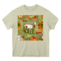 Mossy fall goats seamless pattern Heavy Core Tee - BundleAndBundleShop