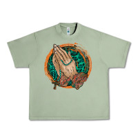 Oil Green god bless you Urban Heavy Tee - RacoonDesign