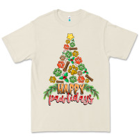 Bone paw print christmas tree Premium Tee - CowhideDigitalArt