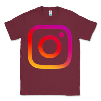 Burgundy instagram Classic Tee - DesigneFamous