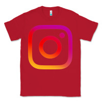 Red instagram Classic Tee - DesigneFamous
