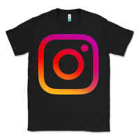 Black instagram Classic Tee - DesigneFamous
