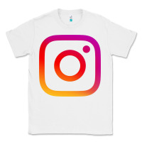 White instagram Classic Tee - DesigneFamous
