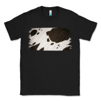 Black Cowhide Black and White Brush Strokes Background Classic Tee - Jasminsmagicworld