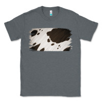 Charcoal Heather Cowhide Black and White Brush Strokes Background Classic Tee - Jasminsmagicworld