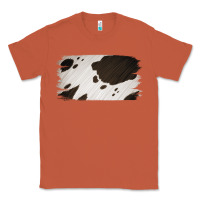 Copper Cowhide Black and White Brush Strokes Background Classic Tee - Jasminsmagicworld