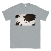 Heather Grey Cowhide Black and White Brush Strokes Background Classic Tee - Jasminsmagicworld