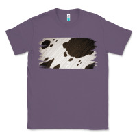 Lavender Cowhide Black and White Brush Strokes Background Classic Tee - Jasminsmagicworld