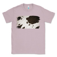 Lilac Cowhide Black and White Brush Strokes Background Classic Tee - Jasminsmagicworld
