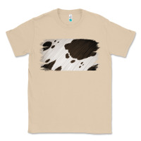 Mushroom Cowhide Black and White Brush Strokes Background Classic Tee - Jasminsmagicworld