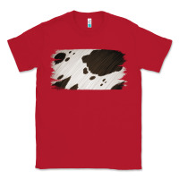 Red Cowhide Black and White Brush Strokes Background Classic Tee - Jasminsmagicworld