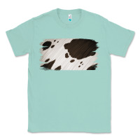 Seafoam Cowhide Black and White Brush Strokes Background Classic Tee - Jasminsmagicworld