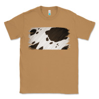 Toasted Coconut Cowhide Black and White Brush Strokes Background Classic Tee - Jasminsmagicworld