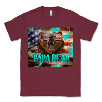 Burgundy papa bear american flag  tumbler Classic Tee - BarkalooDesign