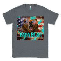 Charcoal Heather papa bear american flag  tumbler Classic Tee - BarkalooDesign