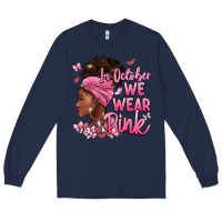 Navy in october we wear pink Long Sleeve Tee - BarkalooDesign