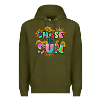 Army Green chase the sun Premium Hoodie - AdoDesignShop