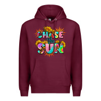 Burgundy chase the sun Premium Hoodie - AdoDesignShop