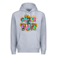 Heather Grey chase the sun Premium Hoodie - AdoDesignShop