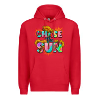 Red chase the sun Premium Hoodie - AdoDesignShop