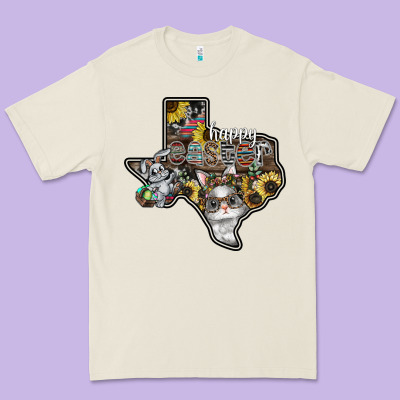 Happy Easter Texas Premium Tee Designed By Cowhidedigitalart