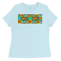 Baby Blue love fall Ladies Tee - Artiststas