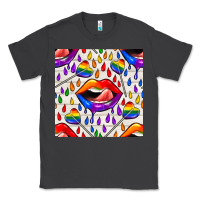 Pride Lgbtq Lips And Heart Lollipop Seamless Patte Classic Tee | Teevron