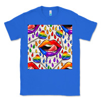 True Royal Pride lgbtq lips and heart lollipop seamless patte Classic Tee - BundleAndBundleShop