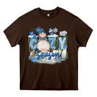 Chocolate Brown Cozy Season Heavy Core Tee - FaDigitalArtStudio