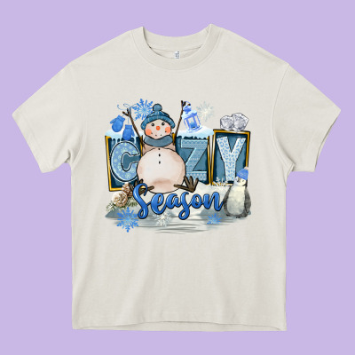 Cozy Season Heavy Core Tee Designed By Fadigitalartstudio