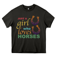 Asphalt Just a Girl Who Loves Horses Heavy Core Tee - Bettercallsaul