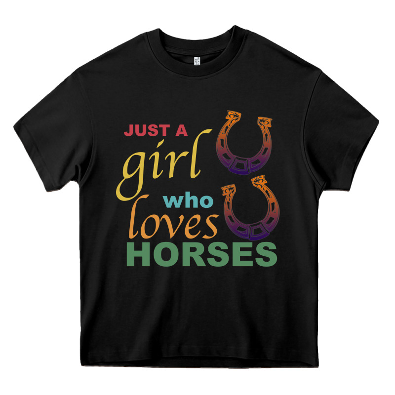 Just A Girl Who Loves Horses Heavy Core Tee by Bettercallsaul | Teevron