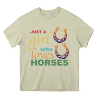 Mossy Just a Girl Who Loves Horses Heavy Core Tee - Bettercallsaul