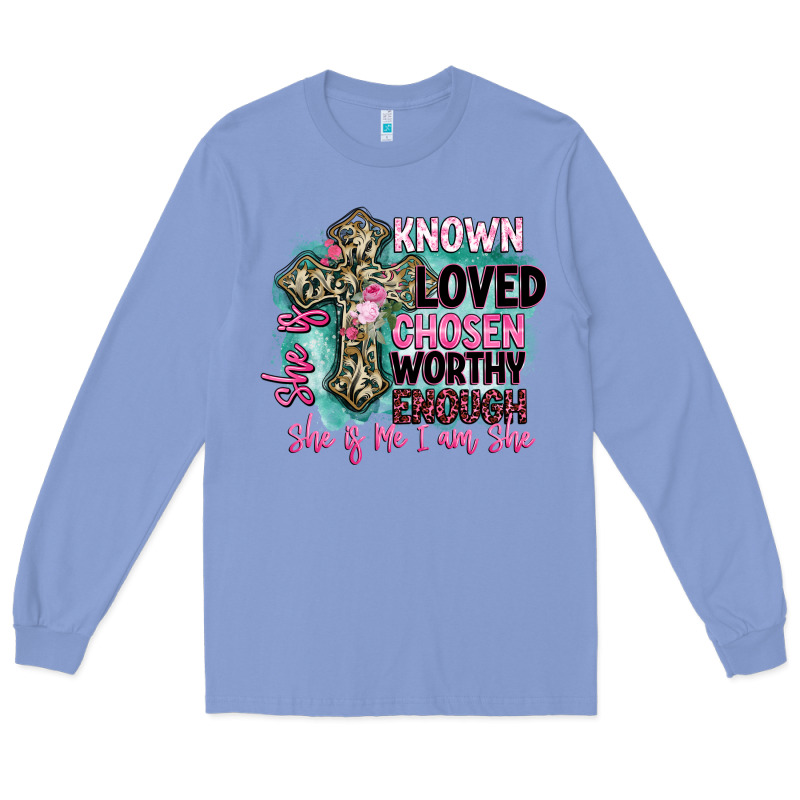 She Is Loved Long Sleeve Tee by BarkalooDesign | Teevron