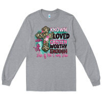 Heather Grey she is loved Long Sleeve Tee - BarkalooDesign