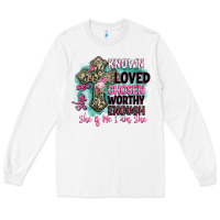 White she is loved Long Sleeve Tee - BarkalooDesign