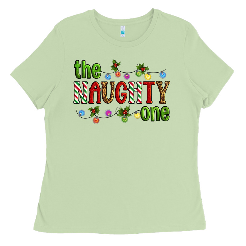 The Naughty One Christmas Ladies Tee by Artiststas | Teevron
