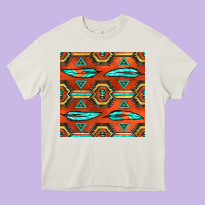 Native American Aztec Seamless Pattern 2 Heavy Core Tee Designed By Bundleandbundleshop