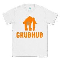 White Grubhub t-shirt Classic Tee - DesigneFamous