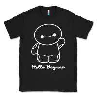 Black hello baymax Classic Tee - DesigneFamous