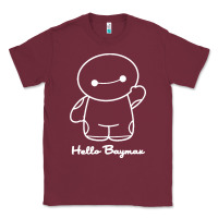 Burgundy hello baymax Classic Tee - DesigneFamous