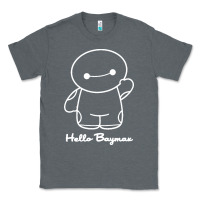 Charcoal Heather hello baymax Classic Tee - DesigneFamous