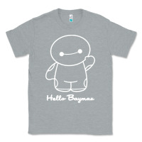 Heather Grey hello baymax Classic Tee - DesigneFamous