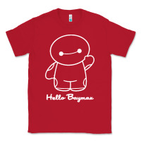 Red hello baymax Classic Tee - DesigneFamous