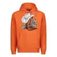 Carrot white  cowgirl  and roses Premium Hoodie - AdoDesignShop