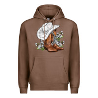 Chestnut white  cowgirl  and roses Premium Hoodie - AdoDesignShop