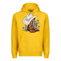Lemon white  cowgirl  and roses Premium Hoodie - AdoDesignShop