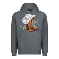 Rock white  cowgirl  and roses Premium Hoodie - AdoDesignShop