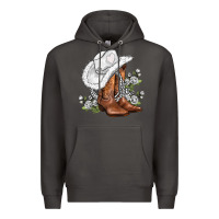 Smoke white  cowgirl  and roses Premium Hoodie - AdoDesignShop