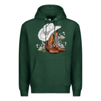 White  Cowgirl  And Roses Premium Hoodie | Teevron